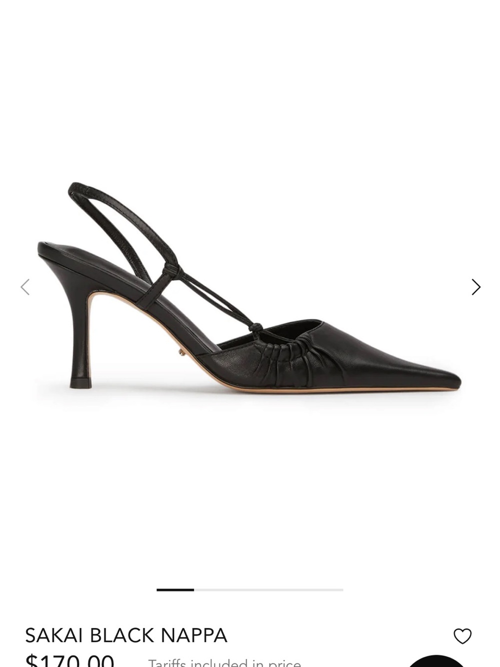 Tony Bianco Black Pointed Slingback Heels
